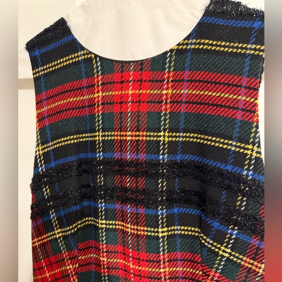 J. Crew Sheath Dress In Lurex Stewart Tartan Plaid - Size 0 - Picture 5 of 6